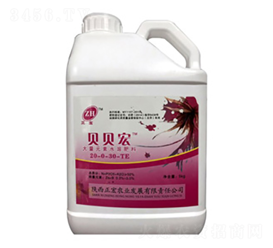 貝貝宏大量元素水溶肥20-0-30+TE-正宏生物